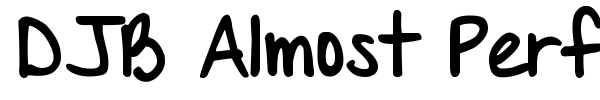 DJB Almost Perfect font preview
